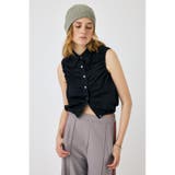 BLK | GATHER SLEEVELESS シャツ | MOUSSY OUTLET