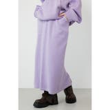 L/PUR1 | スウェットライクサイドステッチニットスカート | RODEO CROWNS WIDE BOWL