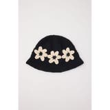 BLK | フラワーニットハット | RODEO CROWNS WIDE BOWL