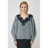 LACE TRIMMED V NECK セーター | MOUSSY OUTLET | 詳細画像21 