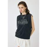 L/BLK1 | OVERLAPPING LOGOS ノースリーブ TEE | MOUSSY OUTLET