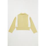 BICOLOR ZIP UP ニット | MOUSSY OUTLET | 詳細画像1