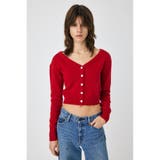RED | 2WAY SHORT ニットカーディガン | MOUSSY OUTLET