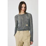 BLU | DENIM PRINT TRANSPARENT ロンT | MOUSSY OUTLET
