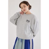 L/T.GRY1 | ロゴデニムパッチスウェットトップス | RODEO CROWNS WIDE BOWL