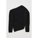 BLK | ASYMMETRY RIB ニット | MOUSSY OUTLET