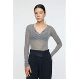 SHEER HENRY NECK ニットトップス | MOUSSY OUTLET | 詳細画像29 