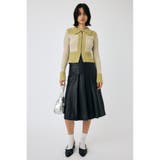 BLK | F/LEATHER TUCKED ミディスカート | MOUSSY OUTLET
