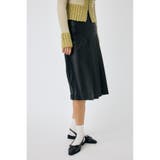 F/LEATHER TUCKED ミディスカート | MOUSSY OUTLET | 詳細画像4