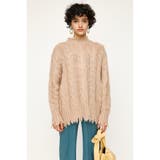 BEG | DAMAGED WOOL MIX LOOSE トップス | SLY OUTLET