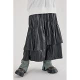 BLK | レザーライクフリルティアードスカート | RODEO CROWNS WIDE BOWL