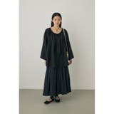 BLK | 2wayシアーブラウスチュニック リサイクルポリエステル使用 | MOUSSY OUTLET