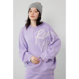 L/PUR1 | スウェットライクフロントロゴニットフーディー | RODEO CROWNS WIDE BOWL