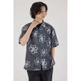 BLK | ポリメッシュフラワーシャツ | RODEO CROWNS WIDE BOWL