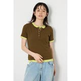 BRN | フェイクレイヤードヘンリーTシャツ | RODEO CROWNS WIDE BOWL