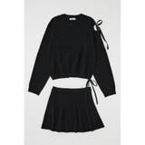 BLK | TIED RIBBON セーター & ミニスカート | MOUSSY OUTLET