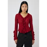 RED | CUT LACE RUFFLE ブラウス | MOUSSY OUTLET