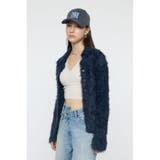 D/NVY3 | FEATHER LIKE KNIT シャツ | MOUSSY OUTLET