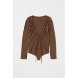 バックオープンニットボディスーツ オーガニックコットン×再生繊維混 | MOUSSY OUTLET | 詳細画像20 