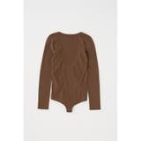 バックオープンニットボディスーツ オーガニックコットン×再生繊維混 | MOUSSY OUTLET | 詳細画像19 
