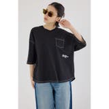 カラーステッチVネック5分袖Tシャツ | RODEO CROWNS WIDE BOWL | 詳細画像8 