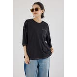 カラーステッチVネック5分袖Tシャツ | RODEO CROWNS WIDE BOWL | 詳細画像9 