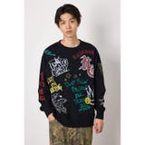 BLK | カラフルドローイングスウェット | RODEO CROWNS WIDE BOWL