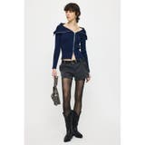 BIG COLLAR ZIP UP ニットトップス | MOUSSY OUTLET | 詳細画像21 