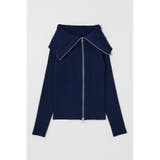 BIG COLLAR ZIP UP ニットトップス | MOUSSY OUTLET | 詳細画像25 