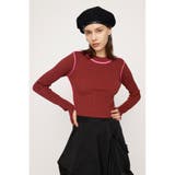 SEAM COLOR CROP RIB トップス | SLY OUTLET | 詳細画像2