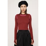 SEAM COLOR CROP RIB トップス | SLY OUTLET | 詳細画像3