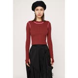 D/RED3 | SEAM COLOR CROP RIB トップス | SLY OUTLET