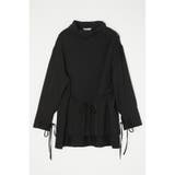BLK | STAND NECK RIBBON シャツ | MOUSSY OUTLET
