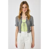 GRY | FRILL STRIPED カーディガン | MOUSSY OUTLET