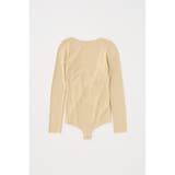 バックオープンニットボディスーツ オーガニックコットン×再生繊維混 | MOUSSY OUTLET | 詳細画像8 