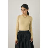 BEG | バックオープンニットボディスーツ オーガニックコットン×再生繊維混 | MOUSSY OUTLET