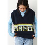 クロシェモチーフニットベスト | RODEO CROWNS WIDE BOWL | 詳細画像10 