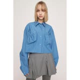 BLU | GATHER POCKET CROPPED シャツ | SLY OUTLET