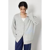 L/T.GRY1 | スウェットライクロゴニットカーディガン | RODEO CROWNS WIDE BOWL