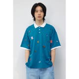 BLU | Dotted ポロシャツ | RODEO CROWNS WIDE BOWL
