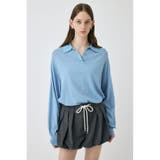 L/BLU1 | BORDER KNIT ポロ | MOUSSY OUTLET