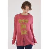 RED | メッセージダメージニットトップス | RODEO CROWNS WIDE BOWL