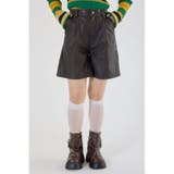 BRN | ヴィンテージフェイクレザーハーフパンツ | RODEO CROWNS WIDE BOWL