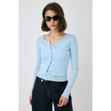 L/BLU1 | EYELET U-NECK カーデ & キャミ | MOUSSY OUTLET
