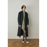 テーラードロングコート リサイクルポリエステル×ウール混 | MOUSSY OUTLET | 詳細画像4 