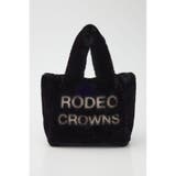 BLK | フェイクファーパッチロゴトート | RODEO CROWNS WIDE BOWL