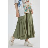 KHA | アシンメトリーギャザースカート | RODEO CROWNS WIDE BOWL