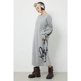 L/T.GRY1 | マキシロゴニットワンピース | RODEO CROWNS WIDE BOWL