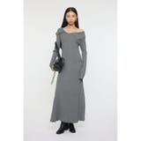 ASYMMETRY COLLAR KNIT ドレス | MOUSSY OUTLET | 詳細画像7
