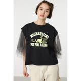 BLK | チュールスリーブカレッジTシャツ | RODEO CROWNS WIDE BOWL